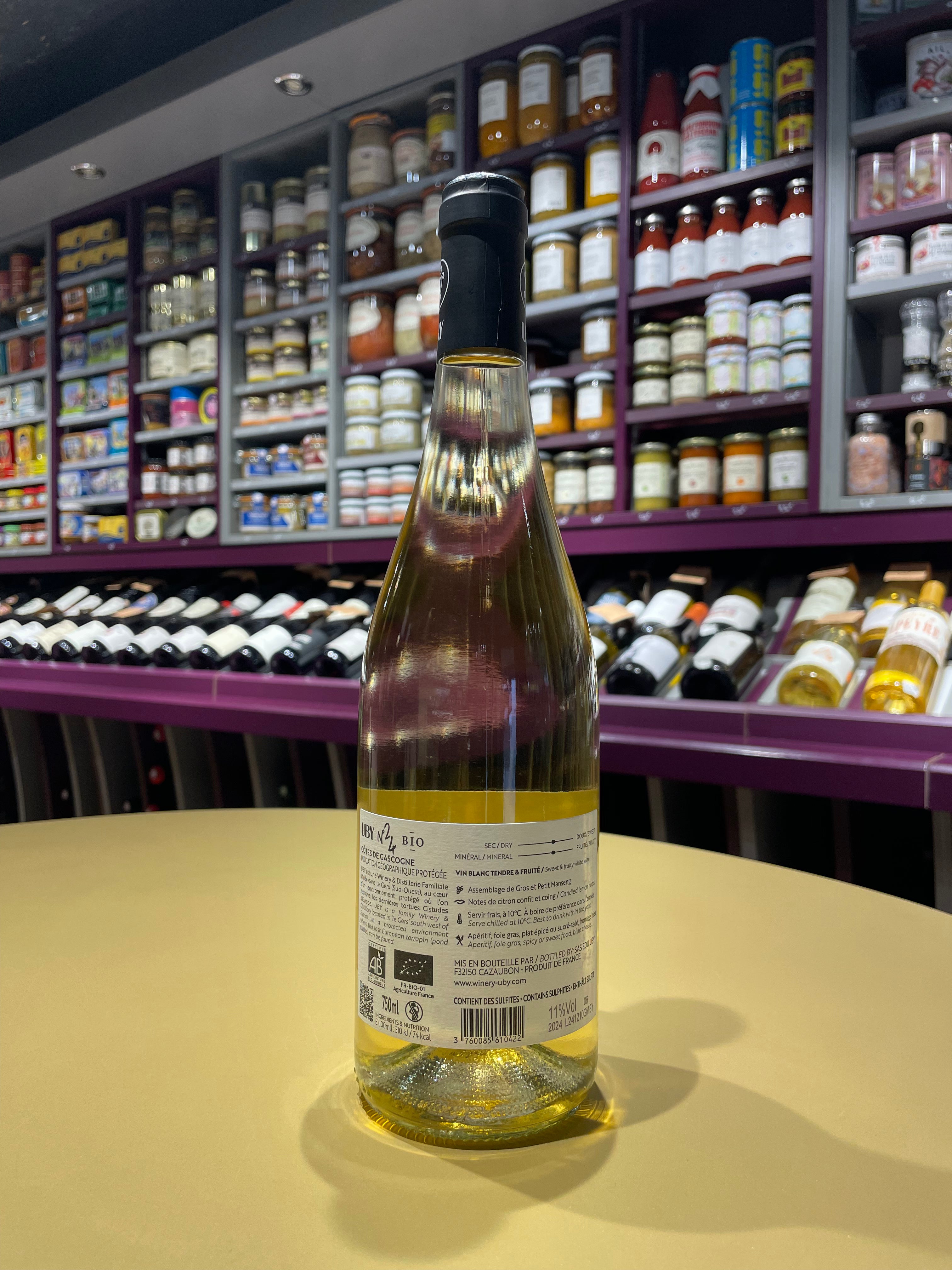 Uby N°24 – Vin Blanc Doux – Côtes de Gascogne 2024 - BIO